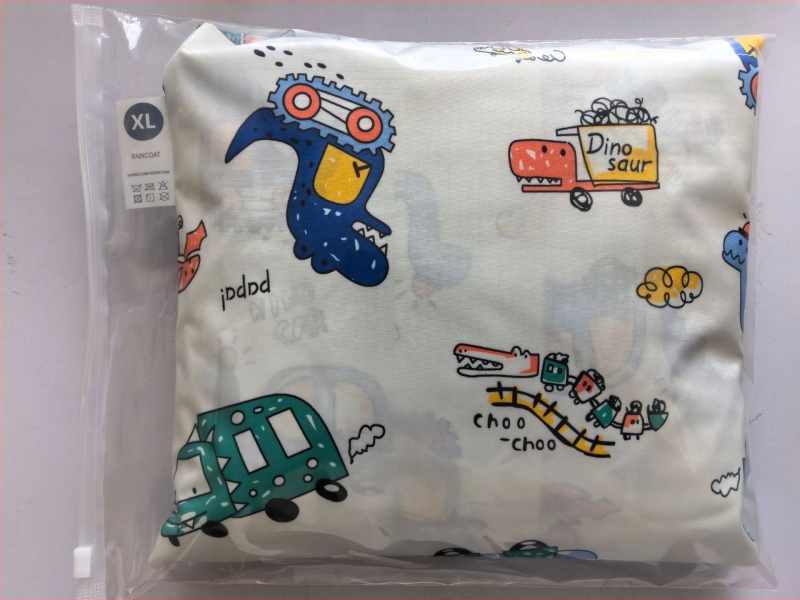 Poncho de ploaie pentru copii, imprimeu desen animat, reflexiv, imprimare logo disponibil, poliester tafetă, strat PU, greutate 360 g