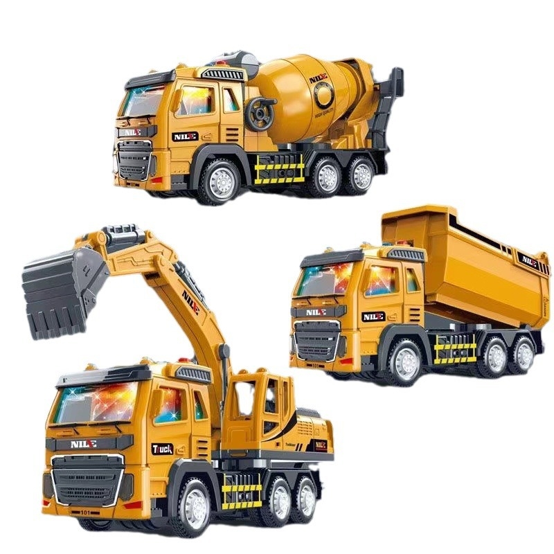 Story Machine oktatási mérnöki jármű játék világítással és zenével, elemről működő, műanyagból készült