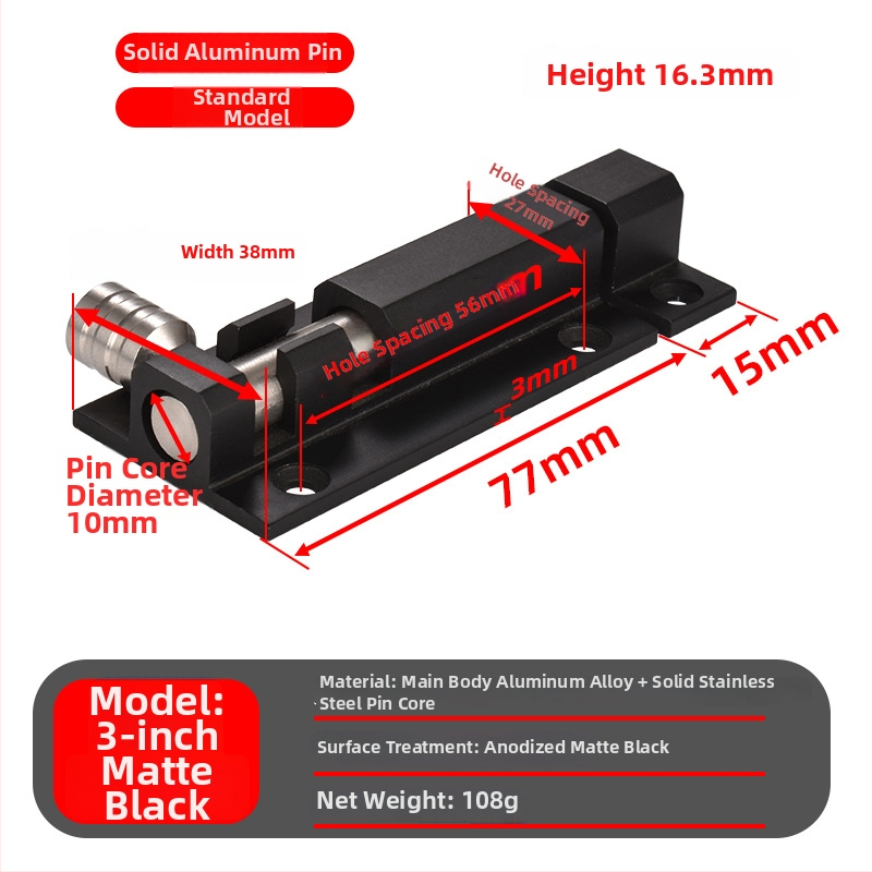 Încuietoare pentru ușă tip fluture — aliaj de aluminiu cu nucleu din oțel inoxidabil 201, stil lux ușor, pentru uși de dormitor și lemn