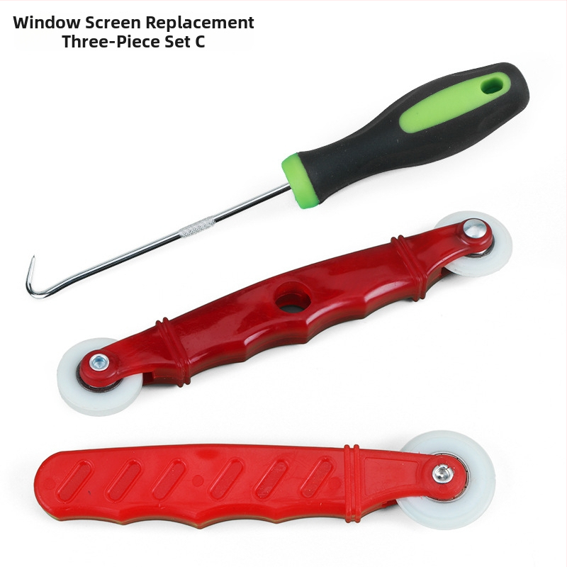 Instrument pentru înlocuirea plasei ferestrei, aliaj de aluminiu, bandă de presare, unealtă cu cârlig, bandă adezivă pentru plasă, plasă cu model diamant