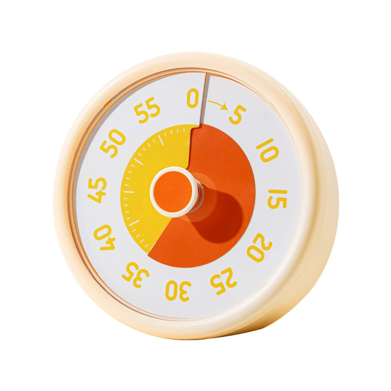 Ceas de clasă pentru copii cu cronometru vizual — ceas rotund din plastic, afișaj analog-digital