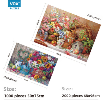Puzle za odrasle od 2000 komada – ravni puzzle, DIY, visoka težina, terapijsko olakšanje