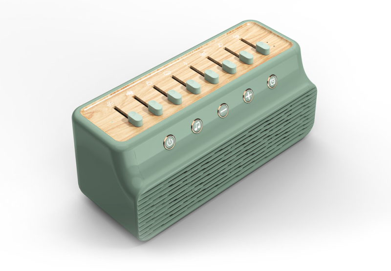 Bluetooth zvučnik za spavanje s bijelim šumom, terapija zvukom za meditaciju i opuštanje; dva zvučnika; raspon frekvencija 100 Hz–20 kHz; SNR ≥75 dB; ugrađena baterija 1200–2000 mAh