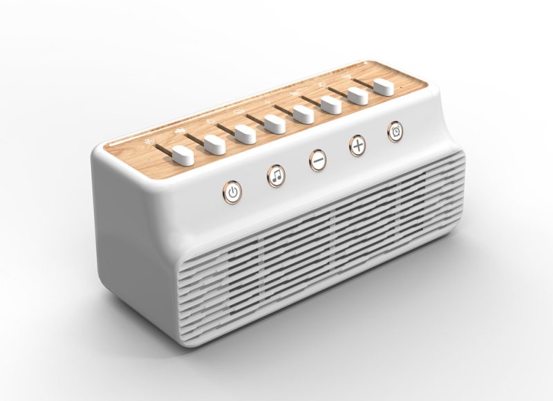 Bluetooth zvučnik za spavanje s bijelim šumom, terapija zvukom za meditaciju i opuštanje; dva zvučnika; raspon frekvencija 100 Hz–20 kHz; SNR ≥75 dB; ugrađena baterija 1200–2000 mAh