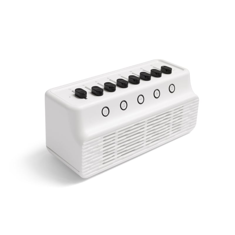 Bluetooth zvučnik za spavanje s bijelim šumom, terapija zvukom za meditaciju i opuštanje; dva zvučnika; raspon frekvencija 100 Hz–20 kHz; SNR ≥75 dB; ugrađena baterija 1200–2000 mAh