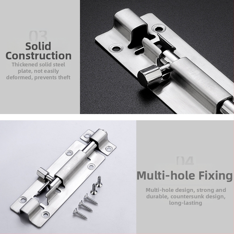 Nerezavi čelični leptirasti zasun za drvena vrata i prozore, model Stainless steel latch, polirani završni sloj, moderni minimalistički stil