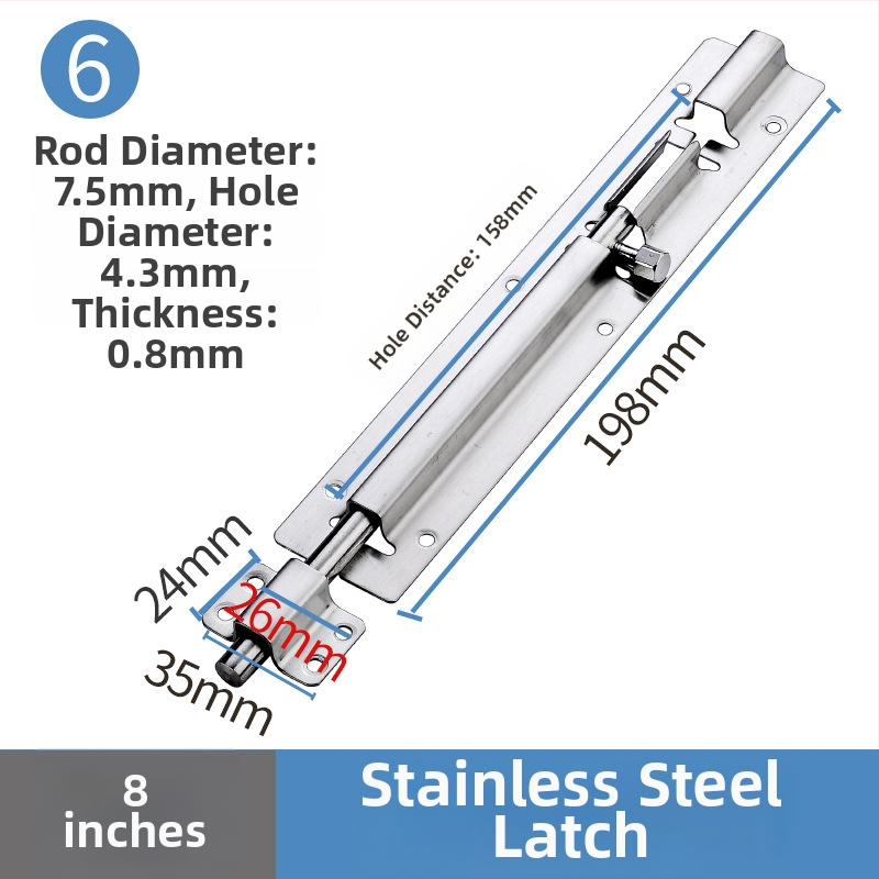 Nerezavi čelični leptirasti zasun za drvena vrata i prozore, model Stainless steel latch, polirani završni sloj, moderni minimalistički stil