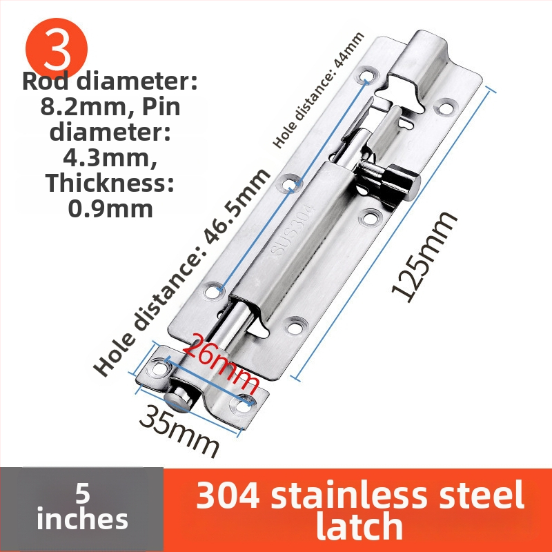 Nerezavi čelični leptirasti zasun za drvena vrata i prozore, model Stainless steel latch, polirani završni sloj, moderni minimalistički stil