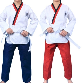 Uniformă Taekwondo - Amestec de bumbac, căptușeală 20% bumbac, pentru antrenament și reprezentații