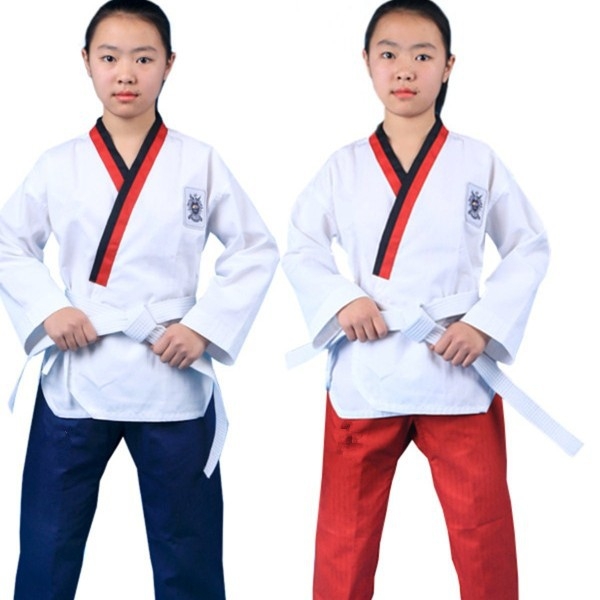Uniformă Taekwondo - Amestec de bumbac, căptușeală 20% bumbac, pentru antrenament și reprezentații