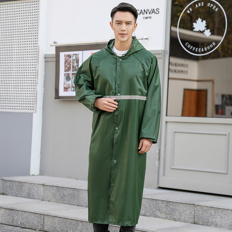 Hosszú fényvisszaverő kültéri esőponcsó motorkerékpárosok számára, vast Oxford anyag, PVC réteg, 1 személyre