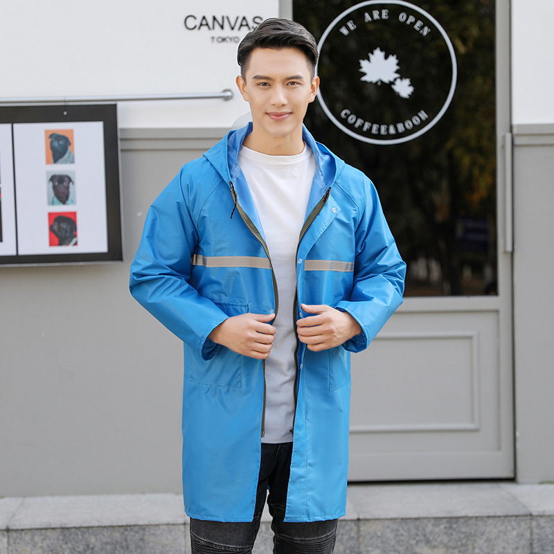 Hosszú fényvisszaverő kültéri esőponcsó motorkerékpárosok számára, vast Oxford anyag, PVC réteg, 1 személyre