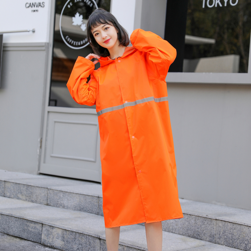 Hosszú fényvisszaverő kültéri esőponcsó motorkerékpárosok számára, vast Oxford anyag, PVC réteg, 1 személyre