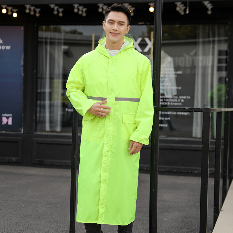 Hosszú fényvisszaverő kültéri esőponcsó motorkerékpárosok számára, vast Oxford anyag, PVC réteg, 1 személyre