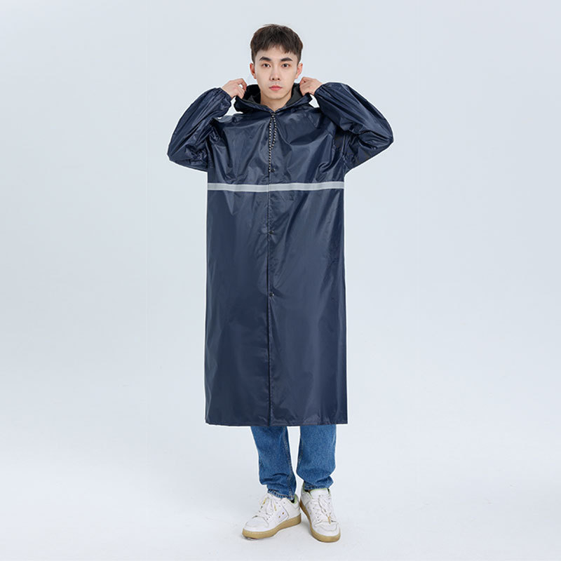 Hosszú fényvisszaverő kültéri esőponcsó motorkerékpárosok számára, vast Oxford anyag, PVC réteg, 1 személyre