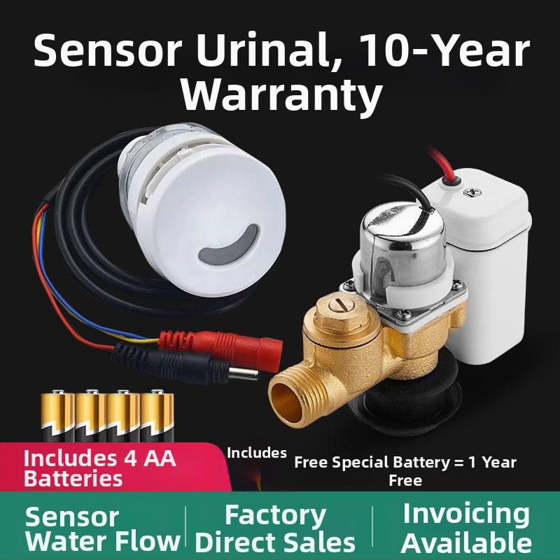 Sistem integrat de spălare pentru urinal cu senzor infraroșu și supapă electromagnetică, din oțel inoxidabil, alimentare AC/DC, model A1