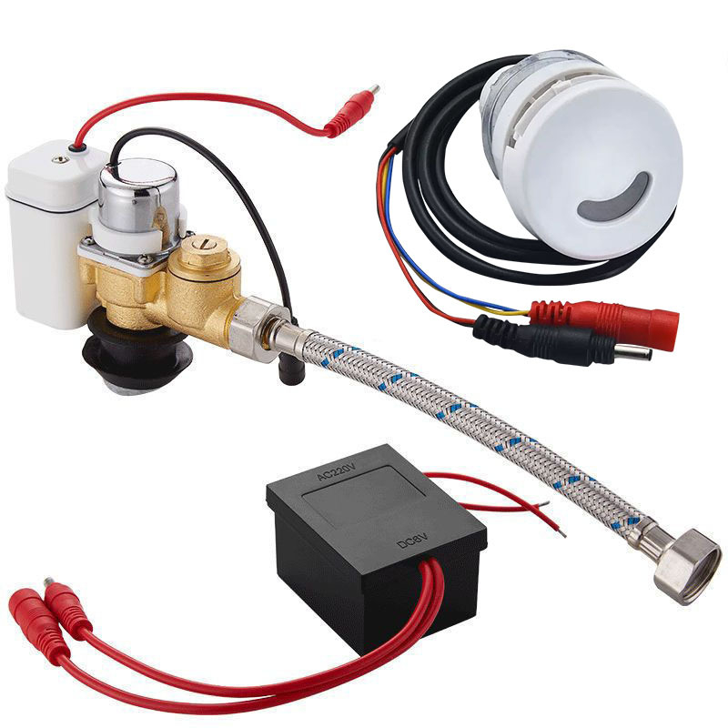 Sistem integrat de spălare pentru urinal cu senzor infraroșu și supapă electromagnetică, din oțel inoxidabil, alimentare AC/DC, model A1