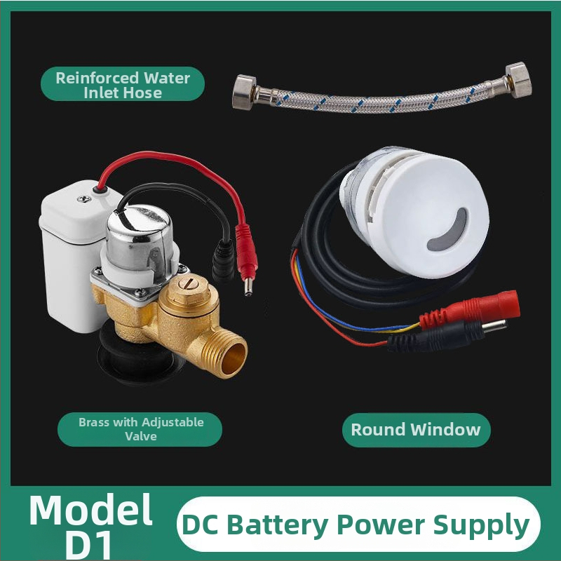 Sistem integrat de spălare pentru urinal cu senzor infraroșu și supapă electromagnetică, din oțel inoxidabil, alimentare AC/DC, model A1