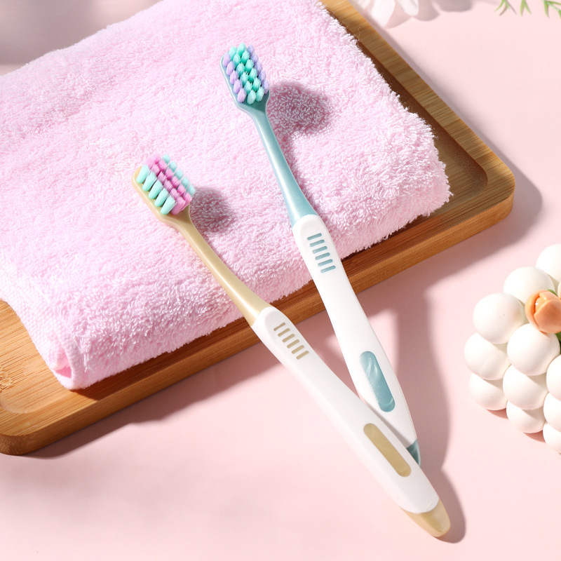 Ručná zubná kefka s širokou hlavou a mäkkými vláknami, 5-dielna sada, model 063