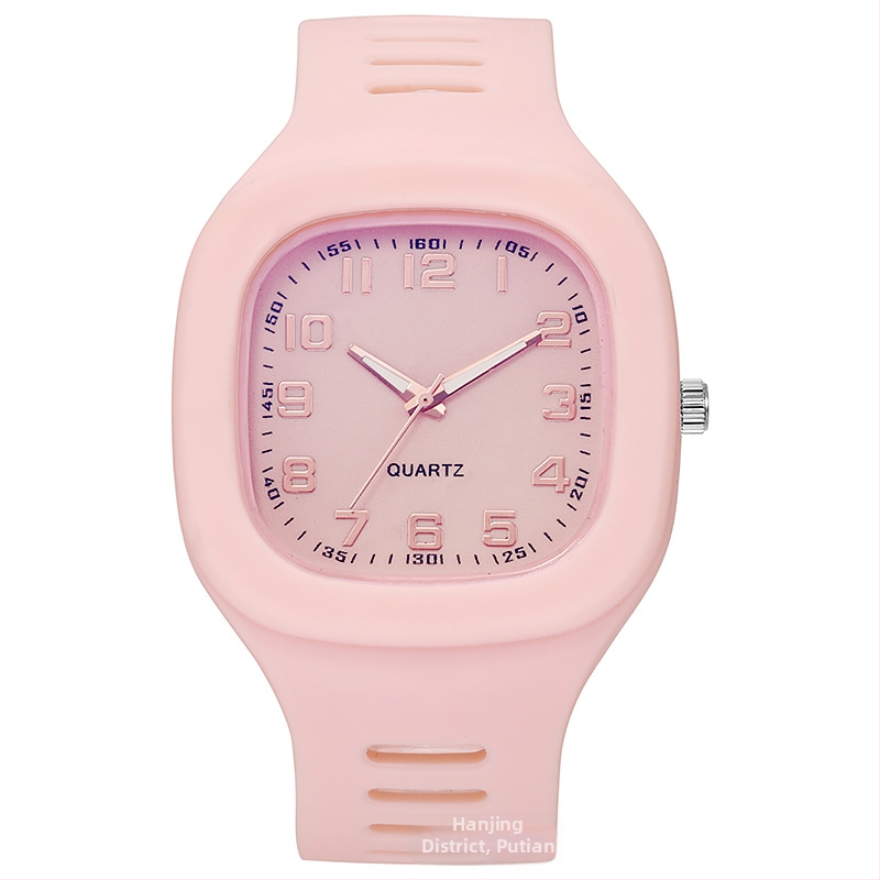 Kapanou Ceas - Mișcare electronică, cadran rotund 44 mm, curea din silicon, carcasă din plastic