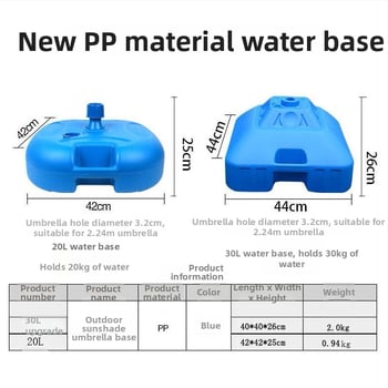 Βάση ομπρέλας με αρχιτεκτονικό σχέδιο και πλαστικό κάδο, βάση τεσσάρων γωνιών για εξωτερική χρήση, κλασικό στύλ; ύφασμα ομπρέλας: ενισχυμένο ρίζωμα + πολυαιθυλένιο, πυκνότητα 170t; βραχίονες και σωλήνας από κράμα