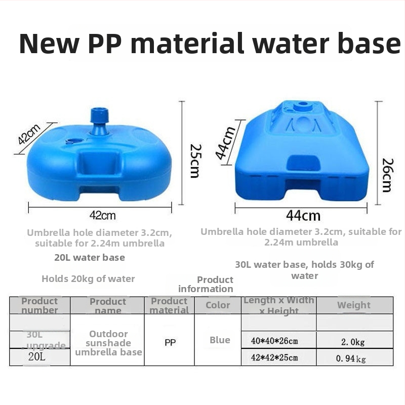 Βάση ομπρέλας με αρχιτεκτονικό σχέδιο και πλαστικό κάδο, βάση τεσσάρων γωνιών για εξωτερική χρήση, κλασικό στύλ; ύφασμα ομπρέλας: ενισχυμένο ρίζωμα + πολυαιθυλένιο, πυκνότητα 170t; βραχίονες και σωλήνας από κράμα