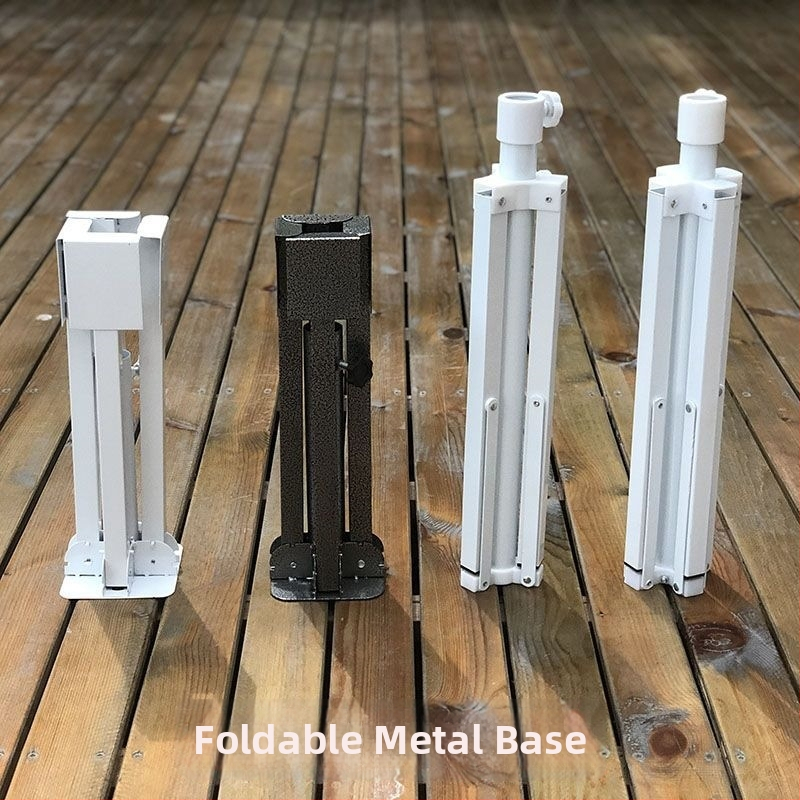 Βάση ομπρέλας με αρχιτεκτονικό σχέδιο και πλαστικό κάδο, βάση τεσσάρων γωνιών για εξωτερική χρήση, κλασικό στύλ; ύφασμα ομπρέλας: ενισχυμένο ρίζωμα + πολυαιθυλένιο, πυκνότητα 170t; βραχίονες και σωλήνας από κράμα