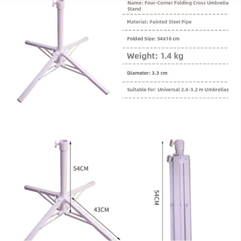 Βάση ομπρέλας με αρχιτεκτονικό σχέδιο και πλαστικό κάδο, βάση τεσσάρων γωνιών για εξωτερική χρήση, κλασικό στύλ; ύφασμα ομπρέλας: ενισχυμένο ρίζωμα + πολυαιθυλένιο, πυκνότητα 170t; βραχίονες και σωλήνας από κράμα