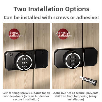 Încuietoare cu parolă pentru ușă interioară – știft cu cod octagonal, material: aliaj zinc/ Fier, finisaj: electroliză/electroforeză