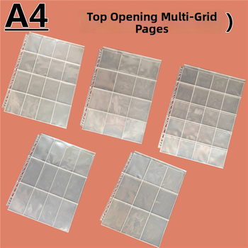 Geantă transparentă pentru carduri din PP, cu buzunare în grilă și compartimente interne, design sigilat