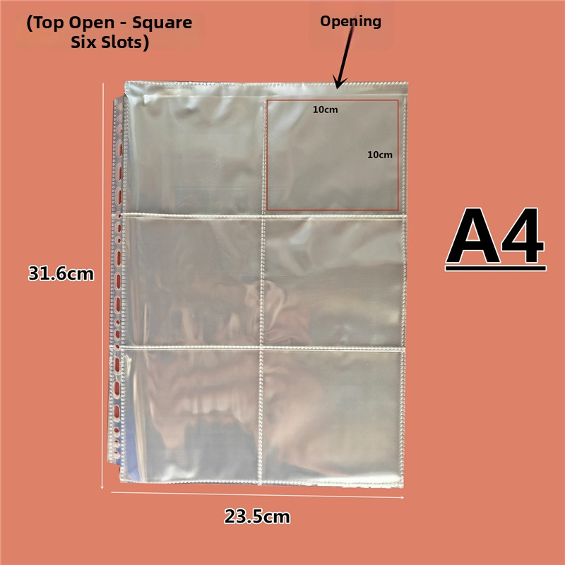 Geantă transparentă pentru carduri din PP, cu buzunare în grilă și compartimente interne, design sigilat