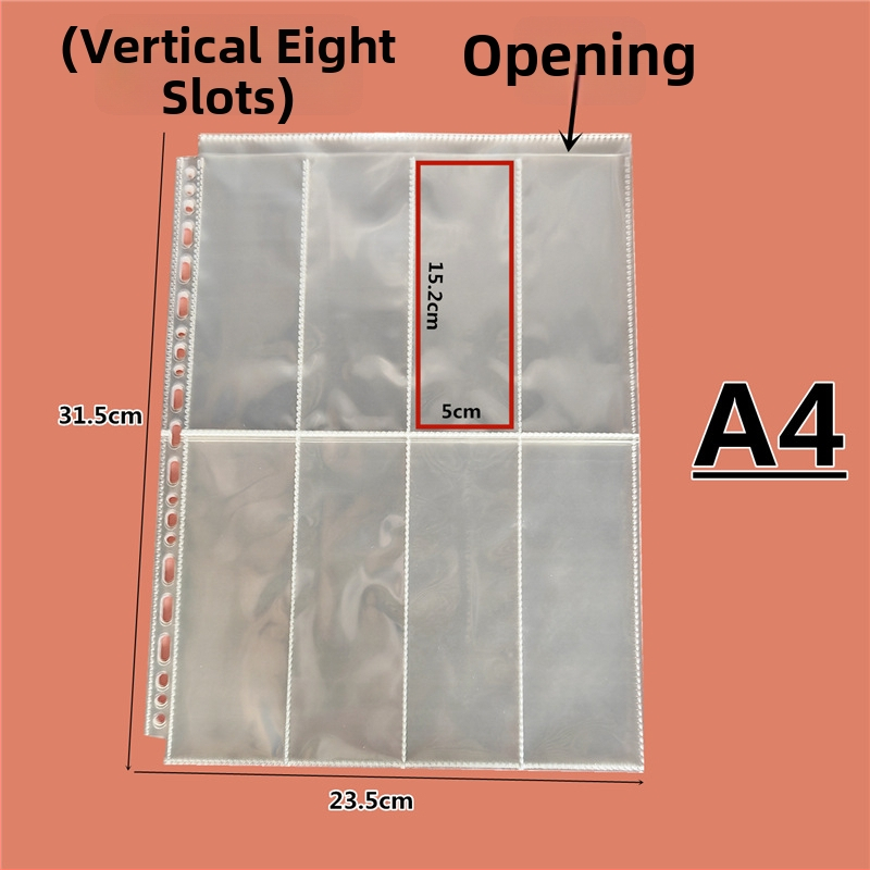 Geantă transparentă pentru carduri din PP, cu buzunare în grilă și compartimente interne, design sigilat