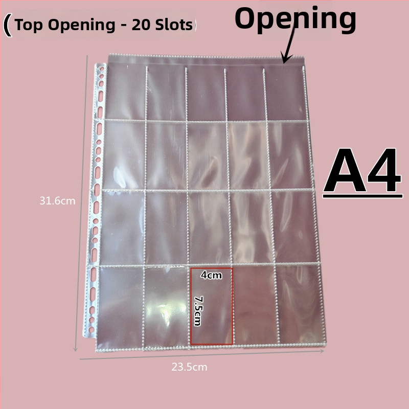 Geantă transparentă pentru carduri din PP, cu buzunare în grilă și compartimente interne, design sigilat