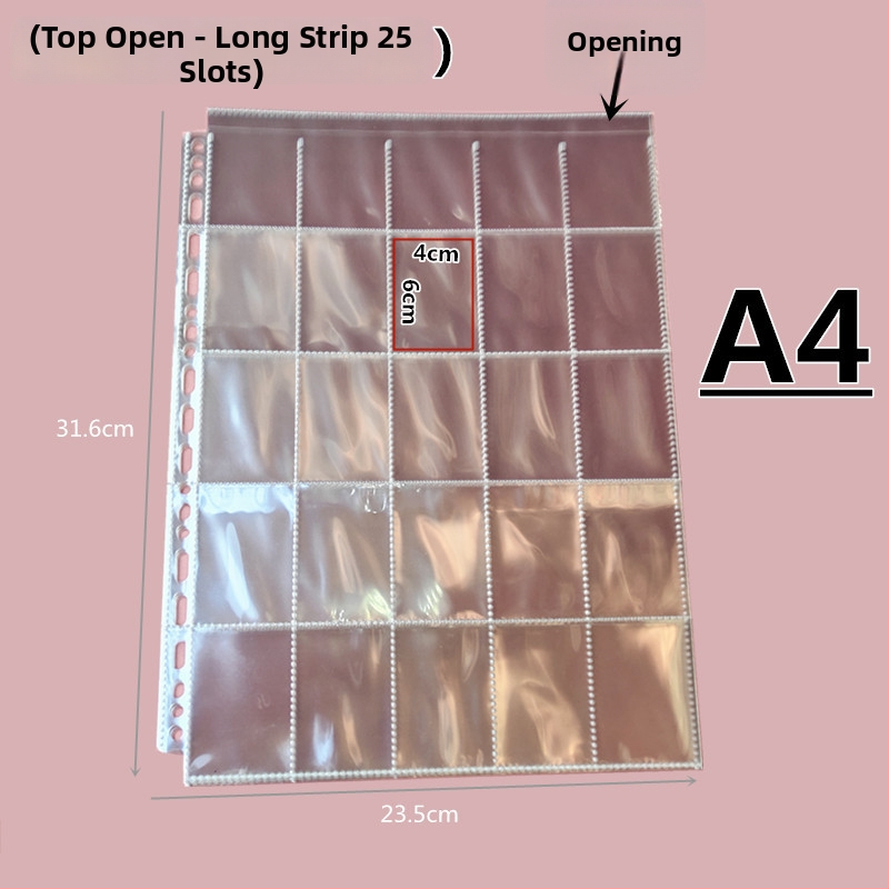 Geantă transparentă pentru carduri din PP, cu buzunare în grilă și compartimente interne, design sigilat