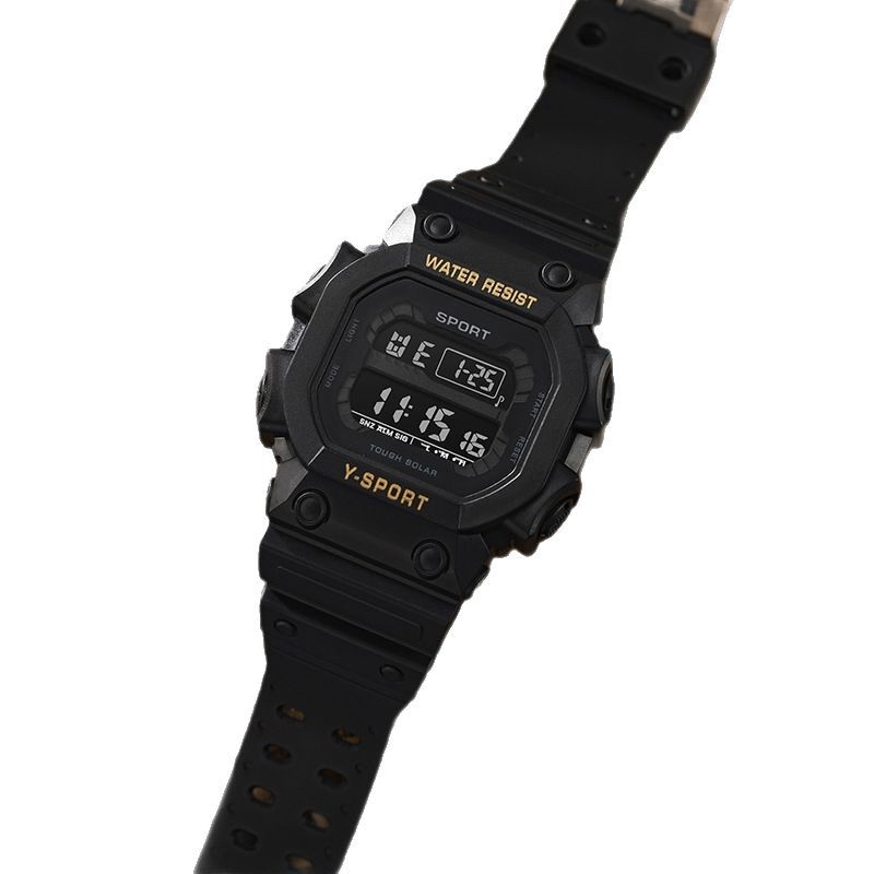 SKZBY ceas electronic cu cronograf și alarmă luminoasă, afișaj numeric, mișcare electronică 44N, rezistență la apă 10 m