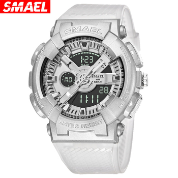 SMAEL 8006 Diákóra — Analóg-digitális kijelző, 50m vízálló, Műanyag tok, PU szíj, Elektronikus szerkezet