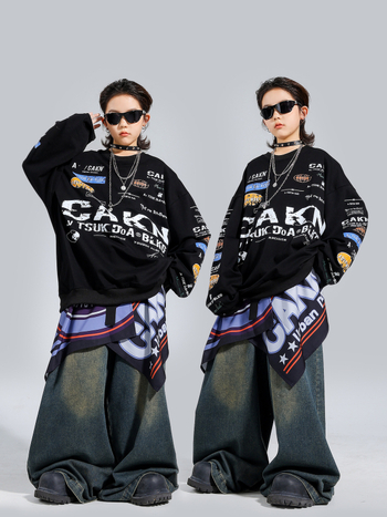 Set hip-hop pentru copii – ținută de scenă modernă, 100% poliester, pentru copii peste 8 ani, primăvară–toamnă 2025