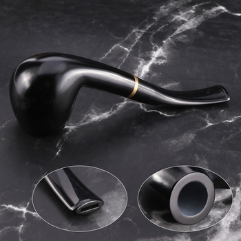 Ébenfa pipa, kézzel készített, 9 mm szűrő, modern minimalista stílus, súly 80 g.