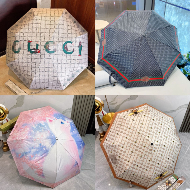 Umbrelă pliabilă automată, cu model de albină, 8 brațe din oțel, țesătură 210T cu acoperire vinilă, UPF50+, deschidere și închidere complet automate