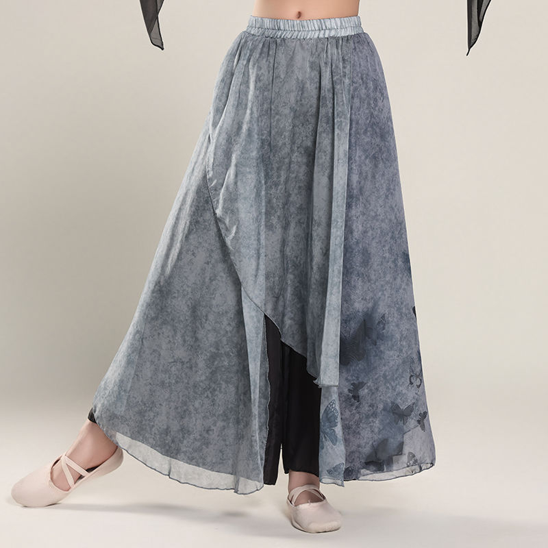 Unisex kostim za narodni ples s otiskom i elegantnim gazom, Miyazumi, Chenille tkanina, Spandex, proljeće 2025