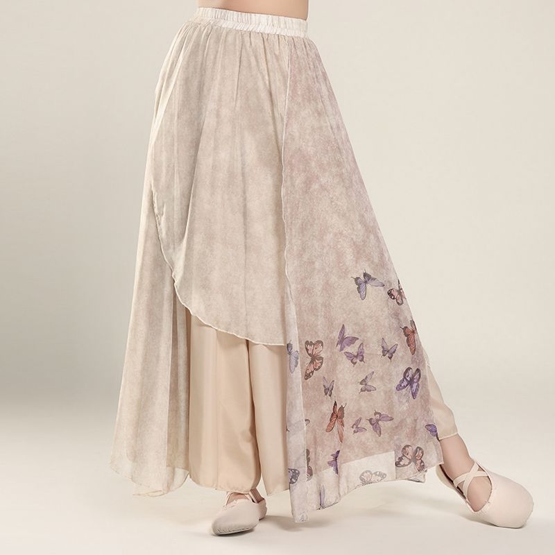 Unisex kostim za narodni ples s otiskom i elegantnim gazom, Miyazumi, Chenille tkanina, Spandex, proljeće 2025