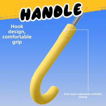 Umbrelă transparentă pentru copii, stil desen animat, cadrul cu 6 arce din fibră, mâner din plastic, închidere automată, personalizare logo