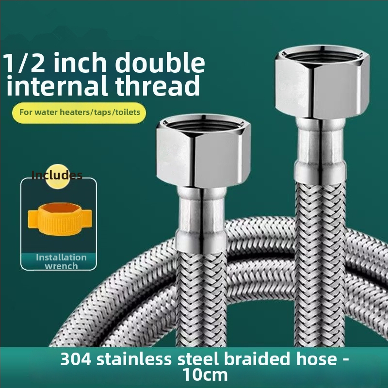 Furtun din oțel inoxidabil împletit 304 pentru conectarea boilerului și robinetului de toaletă — presiune înaltă, rezistent la explozie
