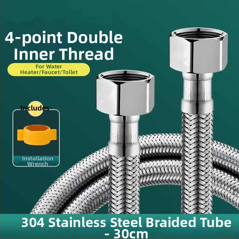 Furtun din oțel inoxidabil împletit 304 pentru conectarea boilerului și robinetului de toaletă — presiune înaltă, rezistent la explozie