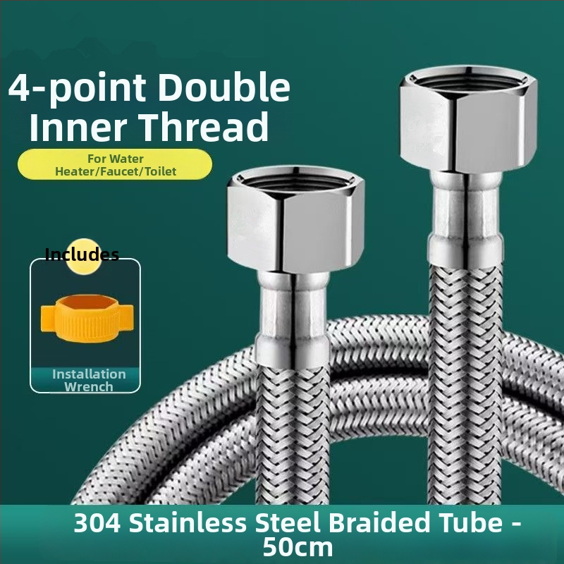 Furtun din oțel inoxidabil împletit 304 pentru conectarea boilerului și robinetului de toaletă — presiune înaltă, rezistent la explozie