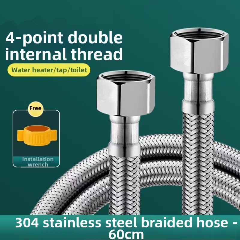 Furtun din oțel inoxidabil împletit 304 pentru conectarea boilerului și robinetului de toaletă — presiune înaltă, rezistent la explozie