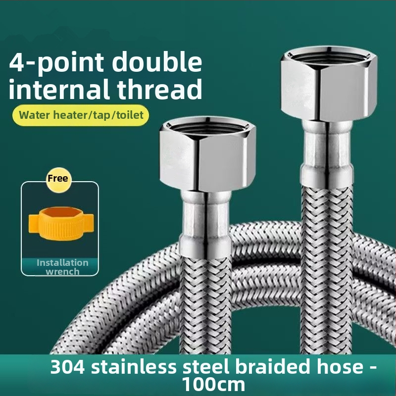 Furtun din oțel inoxidabil împletit 304 pentru conectarea boilerului și robinetului de toaletă — presiune înaltă, rezistent la explozie