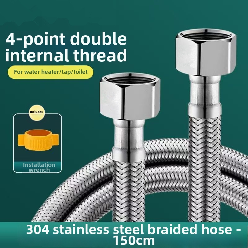 Furtun din oțel inoxidabil împletit 304 pentru conectarea boilerului și robinetului de toaletă — presiune înaltă, rezistent la explozie