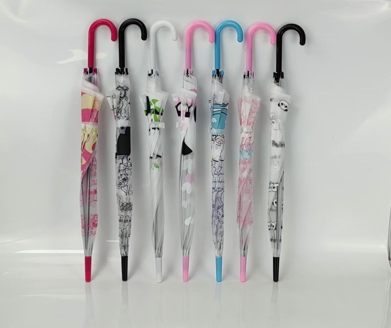 Παιδική ομπρέλα με μακριά λαβή, αυτόματο άνοιγμα, 8 βέργες, ατσάλινος σωλήνας, πλαστικό κάλυμμα 190T