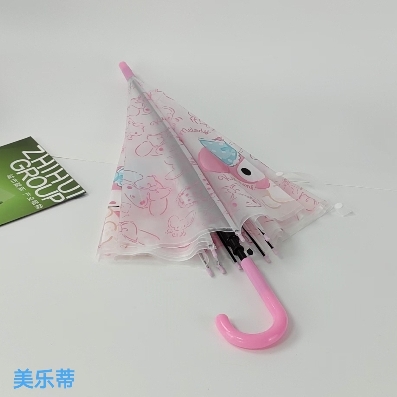 Παιδική ομπρέλα με μακριά λαβή, αυτόματο άνοιγμα, 8 βέργες, ατσάλινος σωλήνας, πλαστικό κάλυμμα 190T